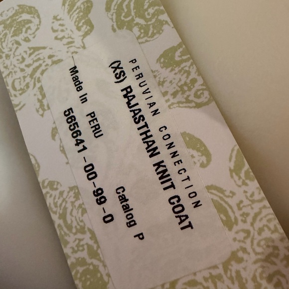 NWT High End Peruvian Connection Rajasthan Knit Gold and Cream Sweater Coat XS - Picture 4 of 9